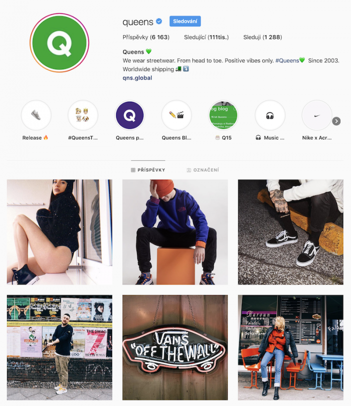 Největší český e-shopový účet na Instagramu – Queens